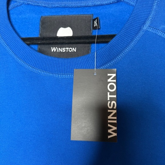 NWT$70 WINSTON Blue Long Sleeve Fleece Plush Pullover Sweater Sz 3XL‎ - Picture 3 of 6